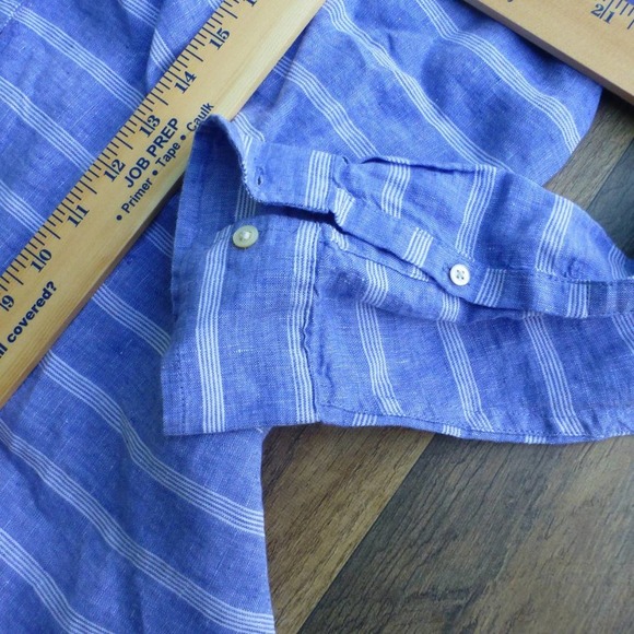 Womens LL Bean Long Linen button down long XL Shirt - Picture 6 of 7